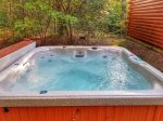 north Georgia cabin rental-Relax in the hot tub under the stars